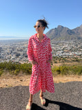 Janine dress - Pink leopard