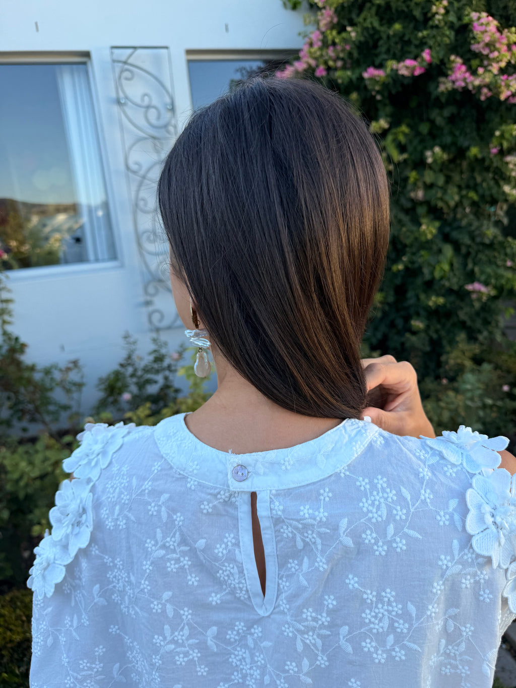 Christine Italian blouse - White anglaise