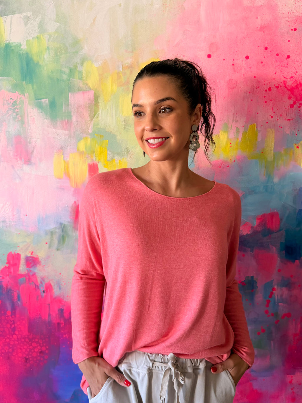 Soft Italian knit - Corral