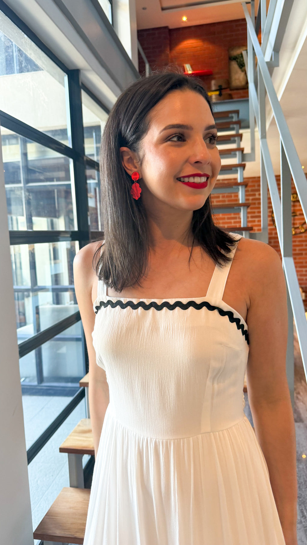 Zig zag dress - Black & white