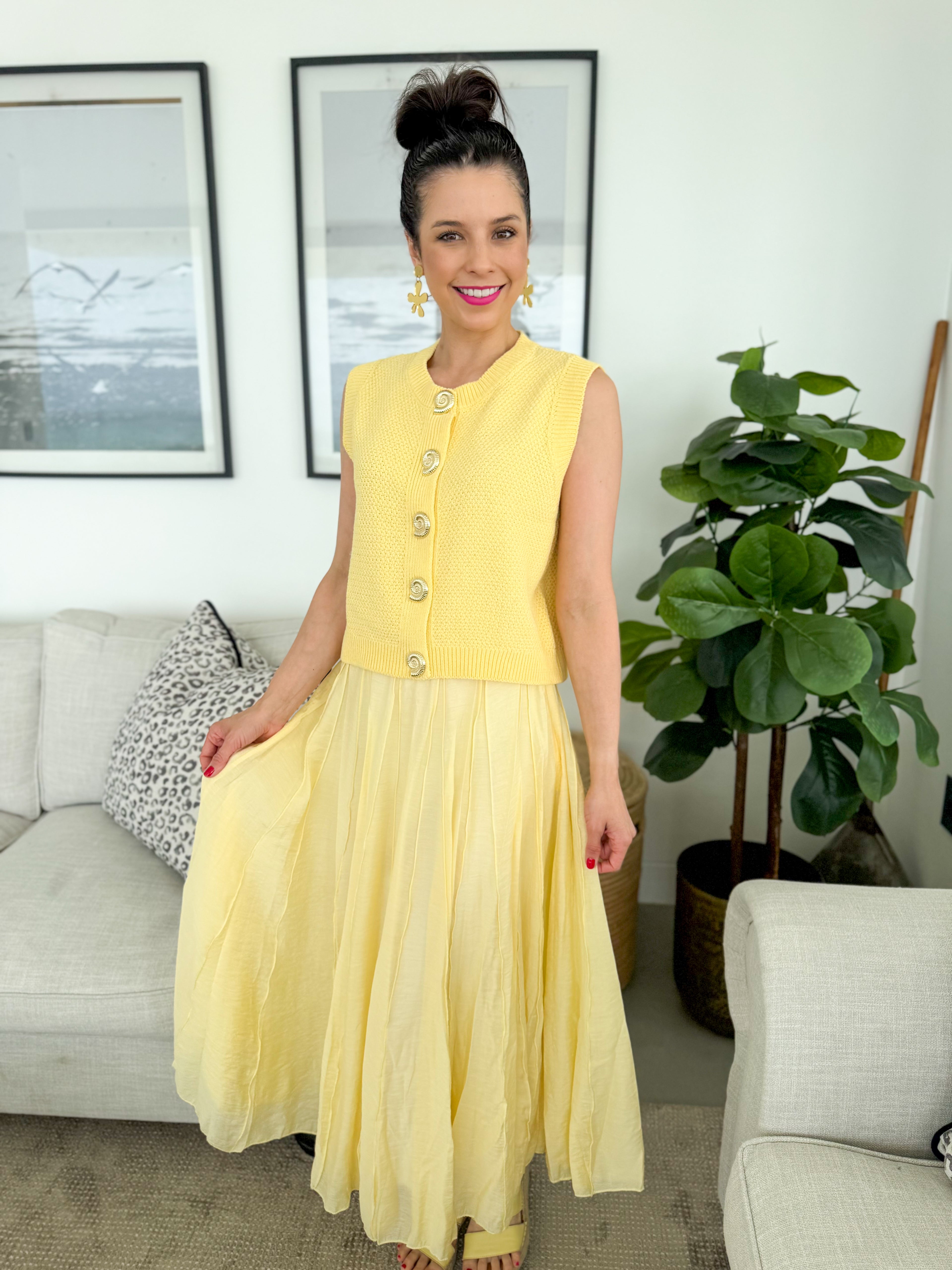 Fem skirt - Butter yellow