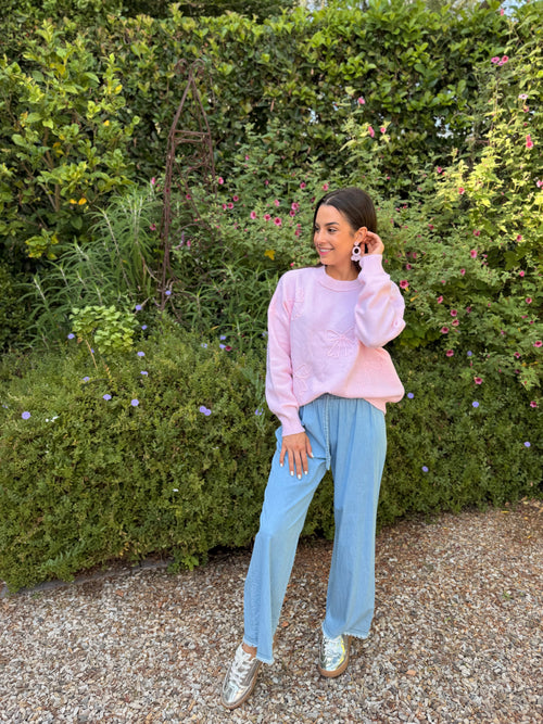 Bow knit - Pink