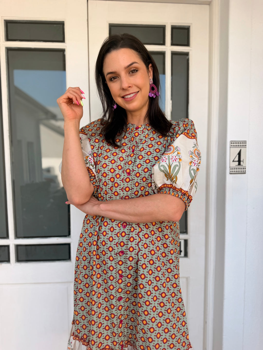 Livvy dress - Sage
