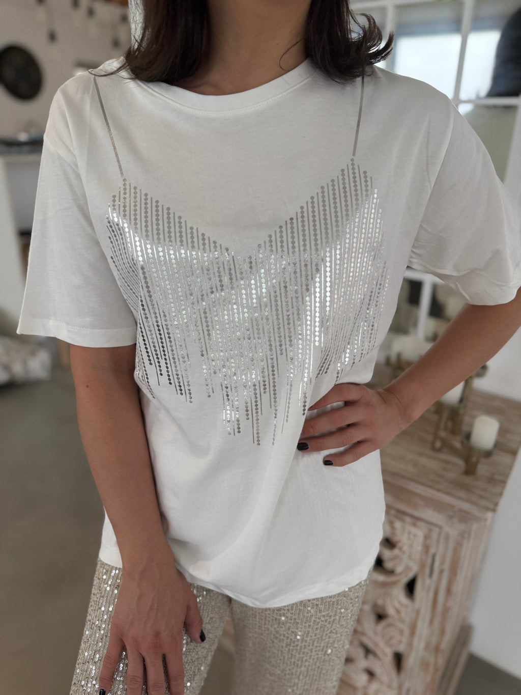Bralette TShirt - Silver