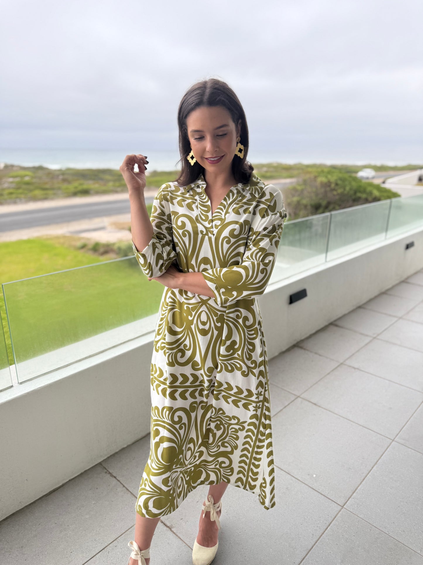 Janet dress - Green tribal