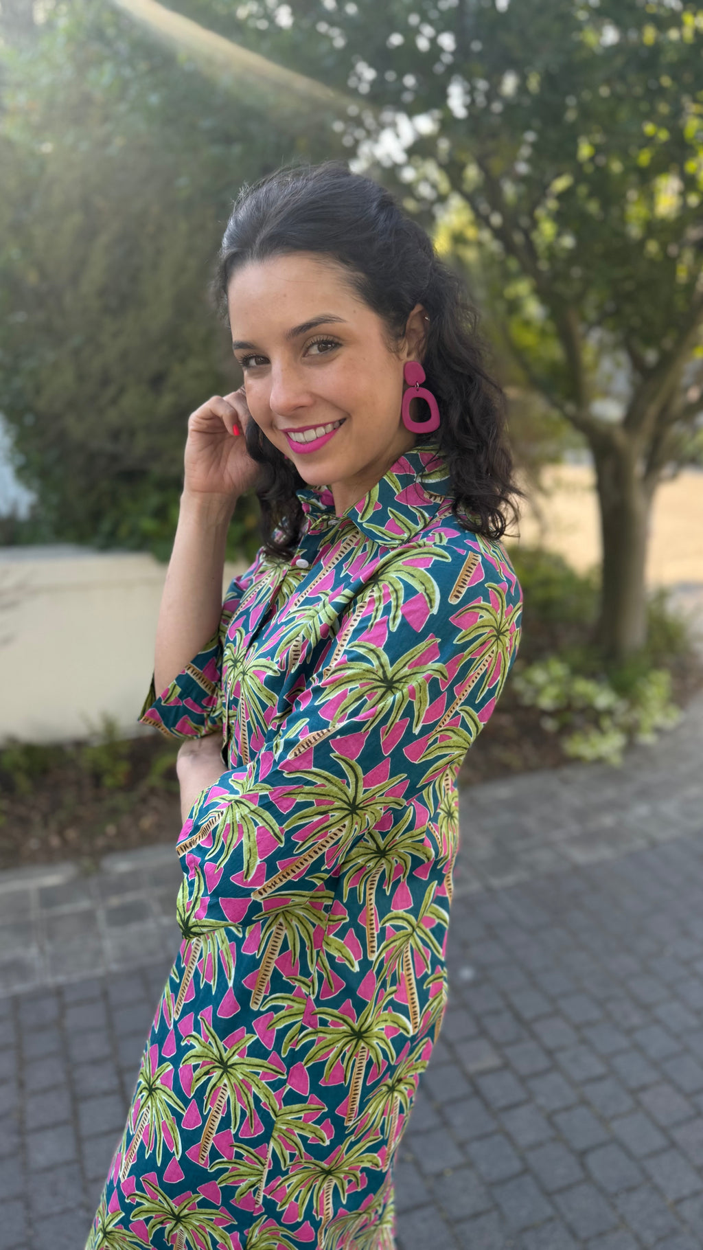 Jennifer dress - Teal Palm