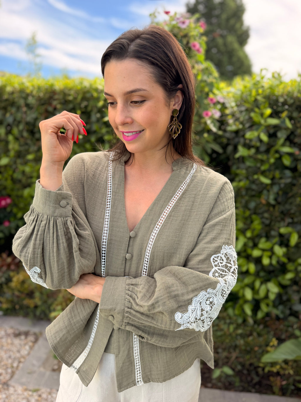 Jeanley blouse - Khaki