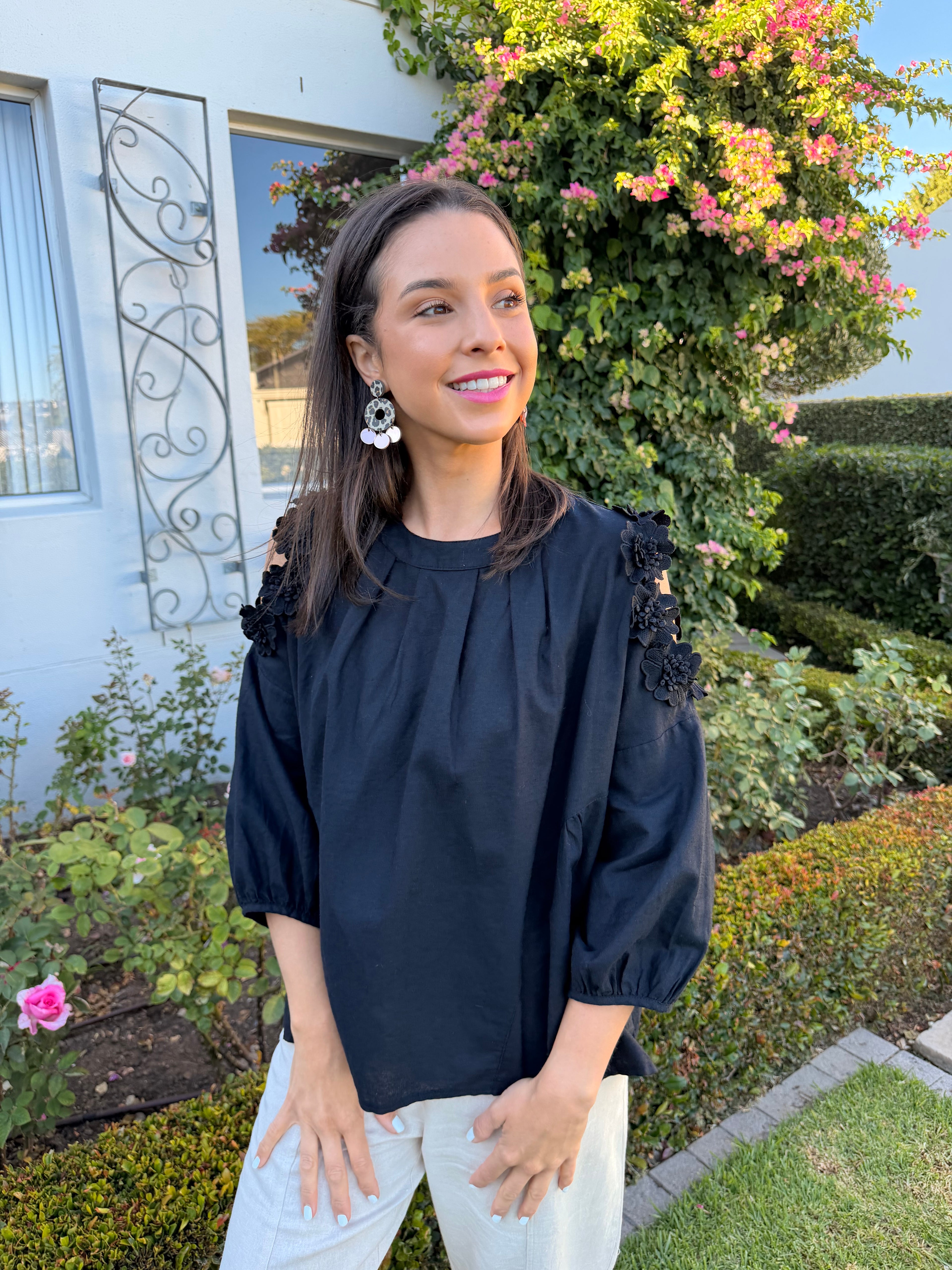 Christine Italian blouse - Black