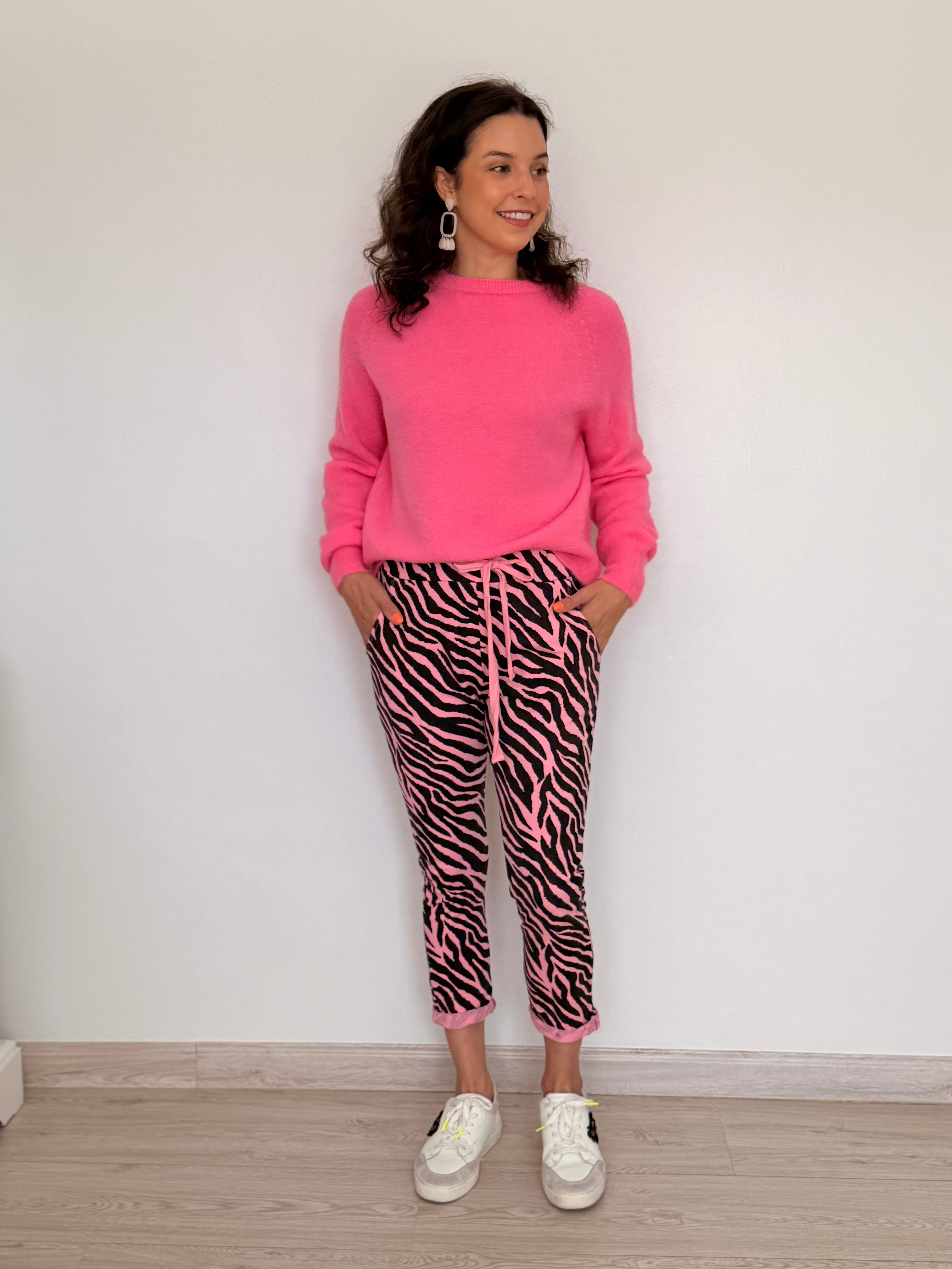 Italian pants - Pink Zebra