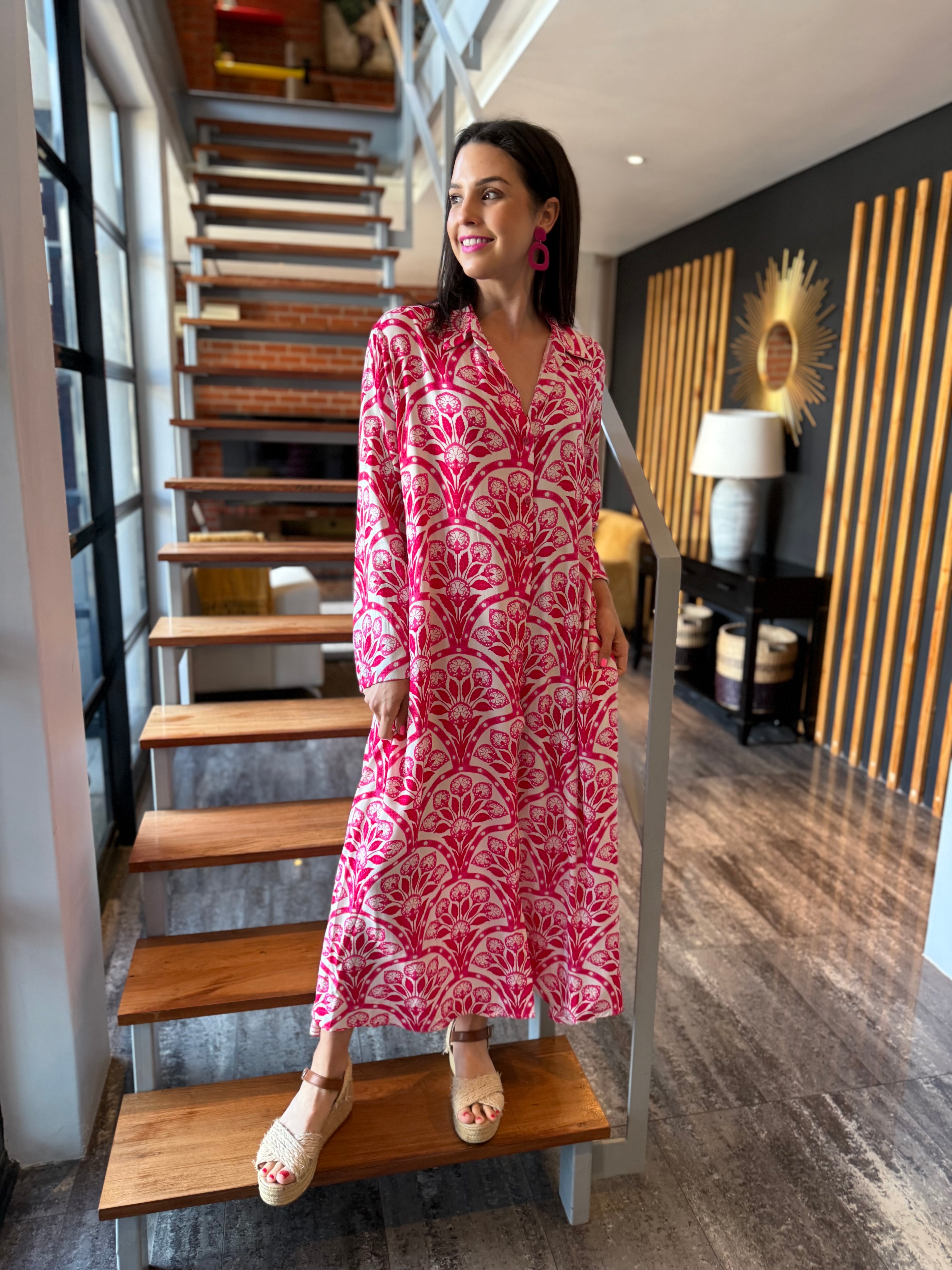 Dessie dress - Cerise Indie
