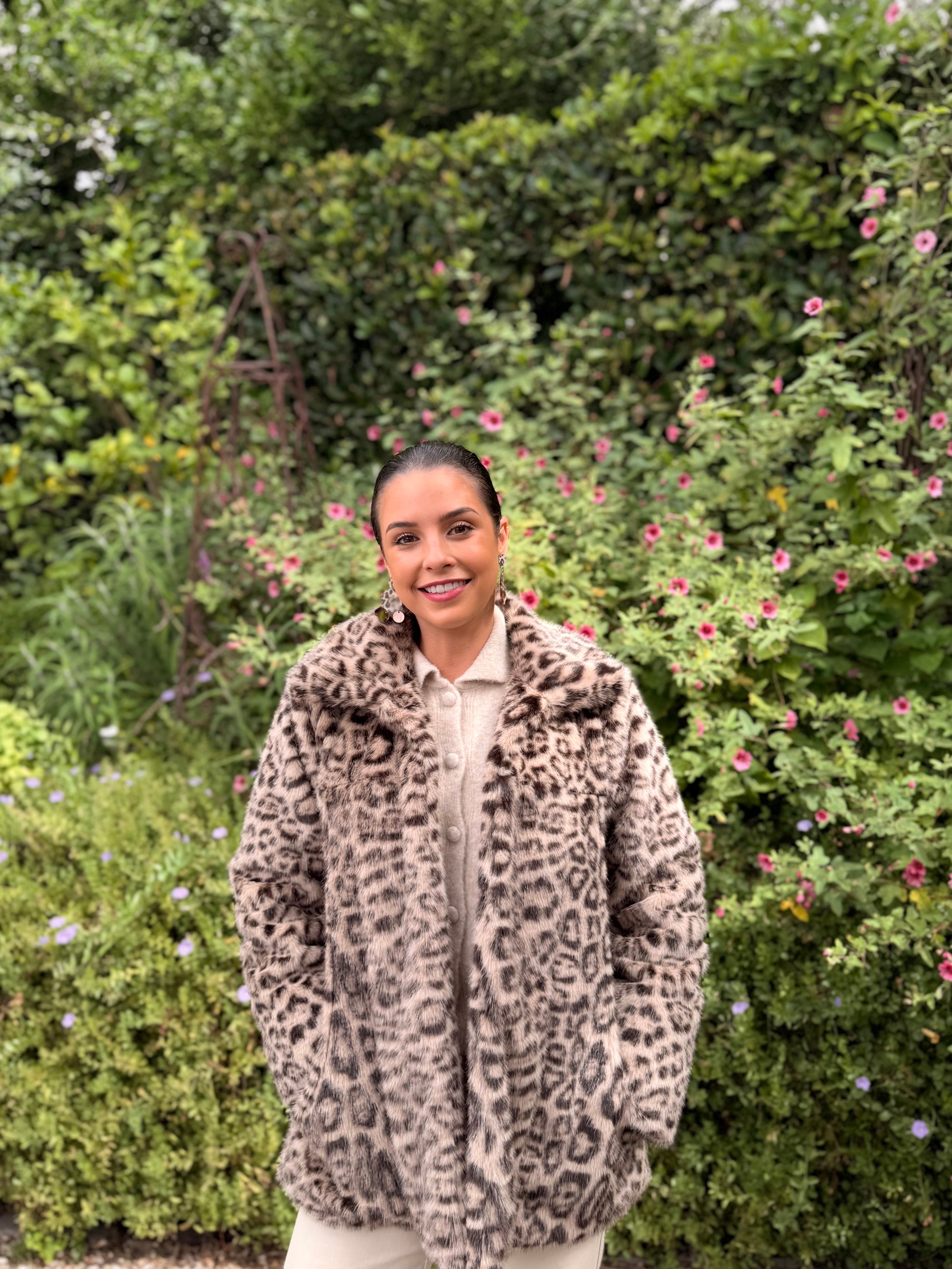 Liza jacket - Leopard fur