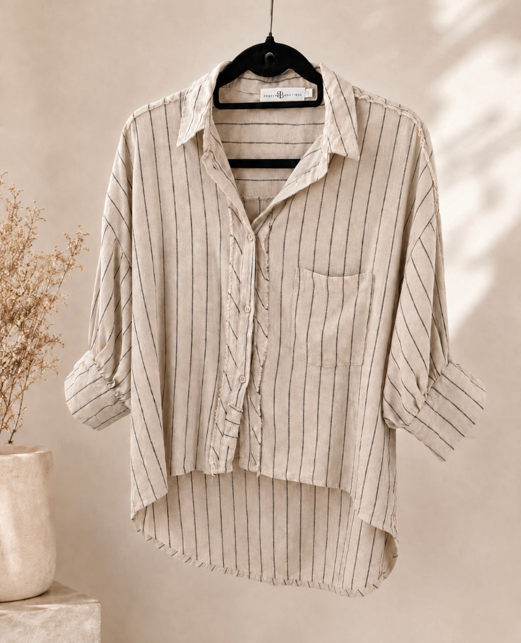 Italian stripe shirt - Natural
